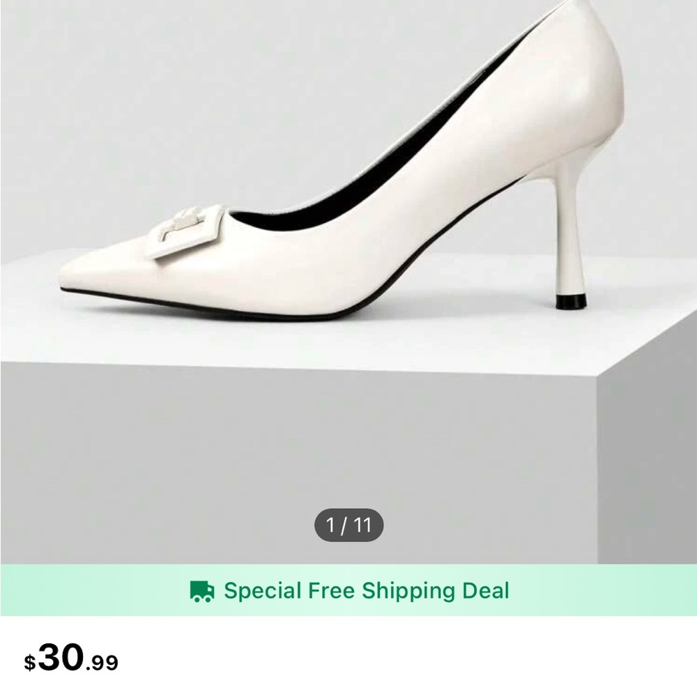 Elegant White Women's Heels